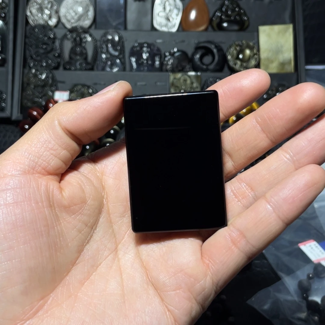 黑曜岩珠宝奇石未镶嵌念**达