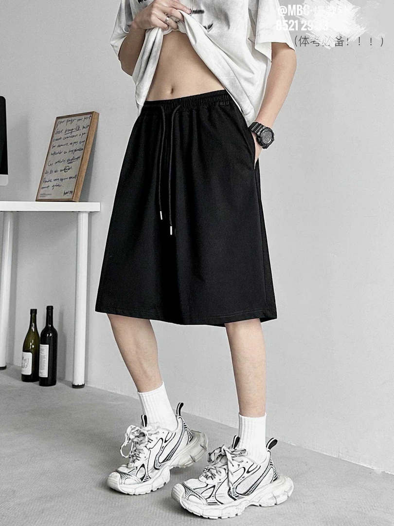 青少年潮牌针织体考短裤