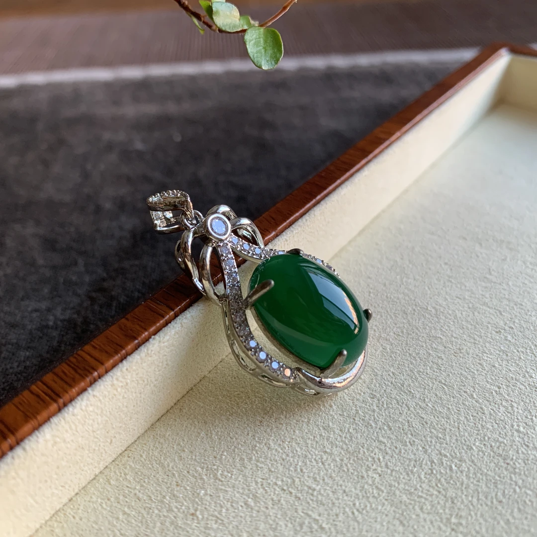 玉水阁天然玉髓吊坠