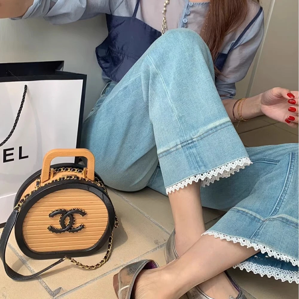 【直播链接】阔腿牛仔裤女夏季薄款2025年小个子高腰显瘦直筒奶奶裤