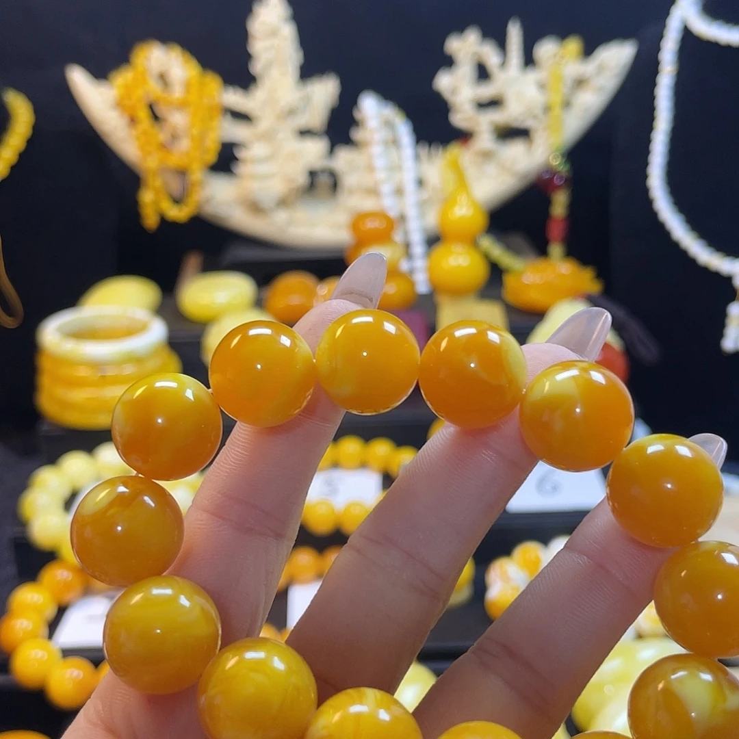 来***起老蜡深飘花款手串一条卡16