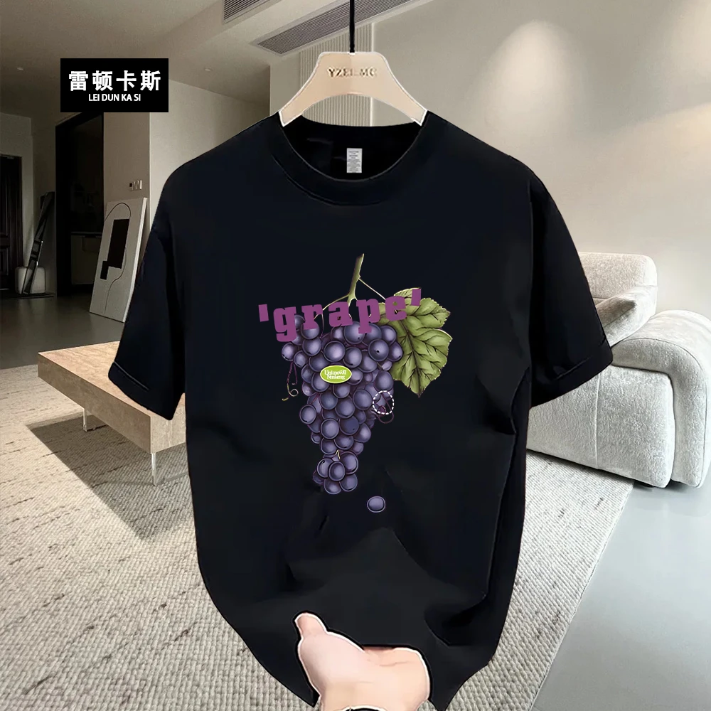 雷顿卡斯美式痞帅重磅纯棉短袖T恤青年男女款夏季ins潮牌圆领上衣