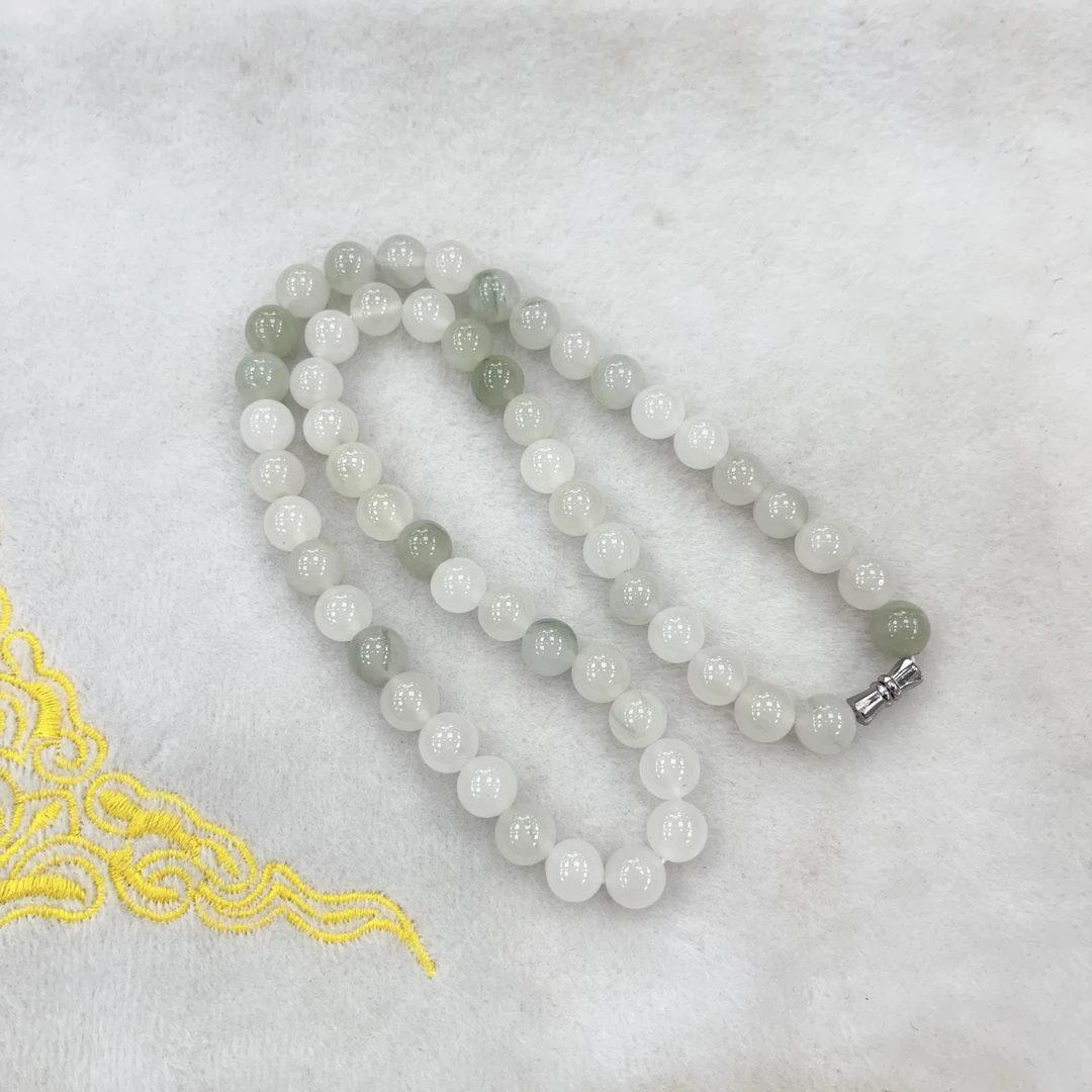 天然天山翠妈妈链颈饰约8mm左右多样性发其一qx