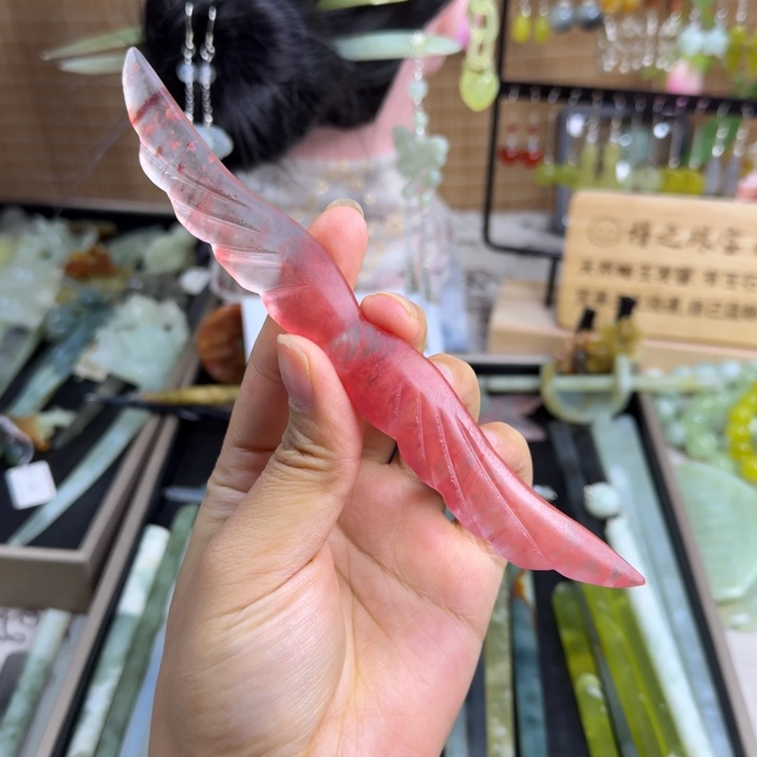 蛇纹石玉未镶嵌发饰3