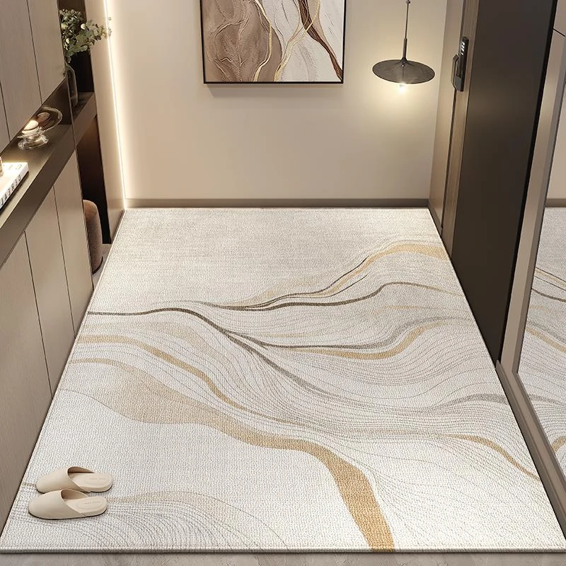 圈绒入户门地垫门垫新款进门地毯高端简约奶油风玄关家用脚垫防滑