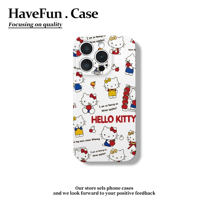 可爱苹果kt猫适用iPhone16菲林手机壳15卡通1413华为vivo小米oppo