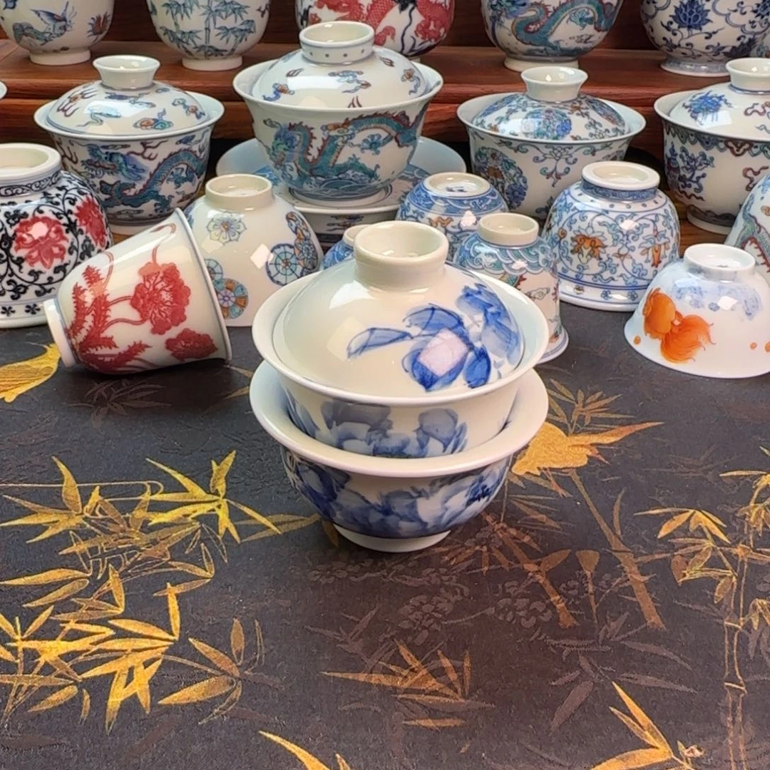 岩茶小盖碗➕小压手