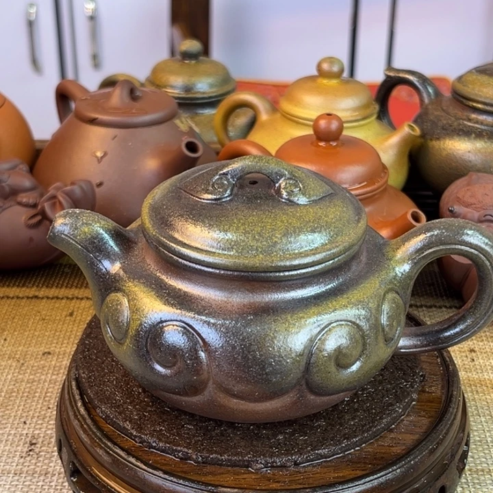 紫砂茶壶底槽清柴烧260cc