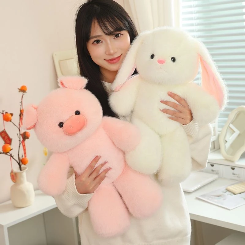 跑跑玩偶熊娃娃毛绒玩具奔跑步公仔可爱兔子花猫女生儿童生日礼物