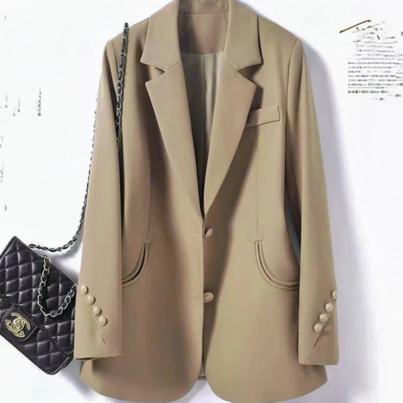 复古通勤秋季女装外套女欧货韩版西服秋装洋气超小个子早秋西装