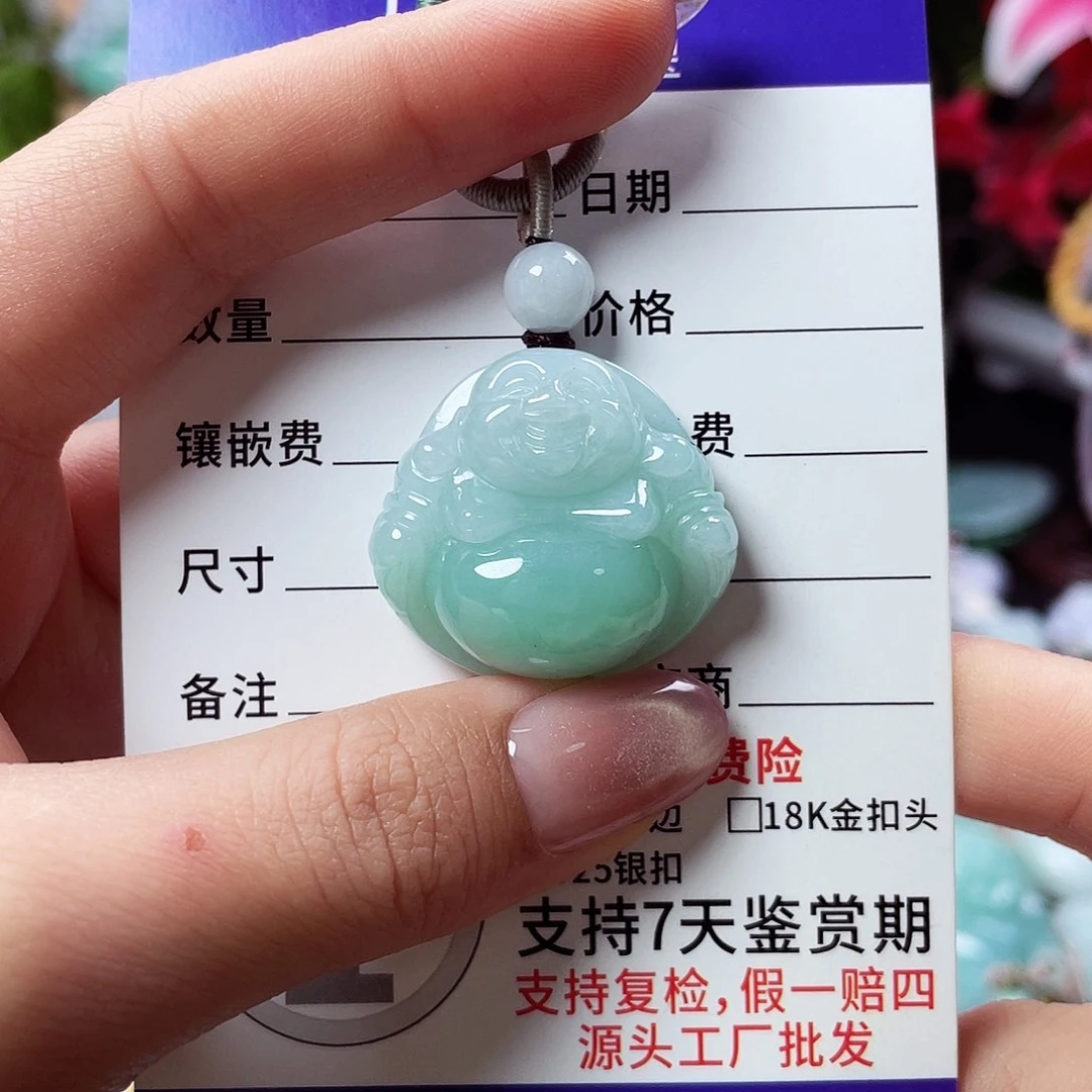 翡翠未镶嵌颈饰佛公30