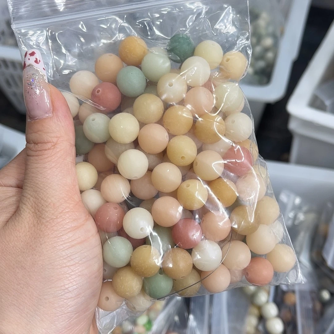 白玉菩提吊坠q锅底12mm/100+10颗