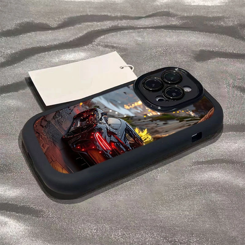 时尚跑车适用iphone16promax苹果1514P手机壳泡芙13p/1211全包