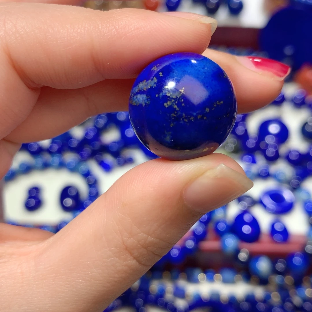 青金石未镶嵌20m单珠挂件