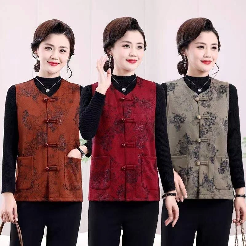 XD新款中老年中式洋气马甲