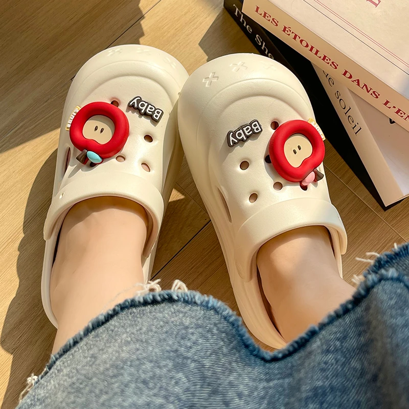 轻派 踩屎感eva防滑防臭苹果拖鞋夏季学生居家洗澡凉拖卡通