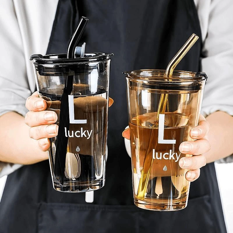 新疆包邮高颜值网红水杯咖啡杯奶茶饮料吸管杯女办公室喝水杯子
