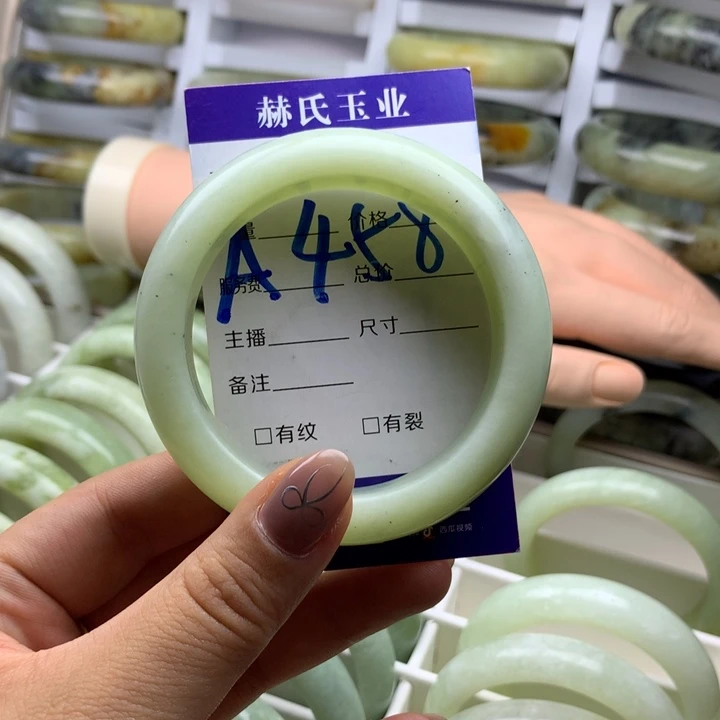 勇***蛇岫玉未镶嵌手镯54圈口