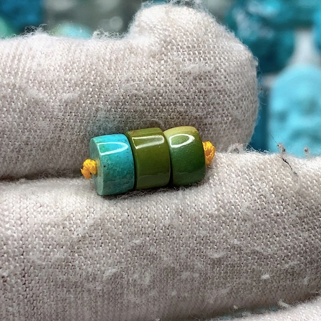 绿松石未镶嵌天然原矿 地大质检6.7mm