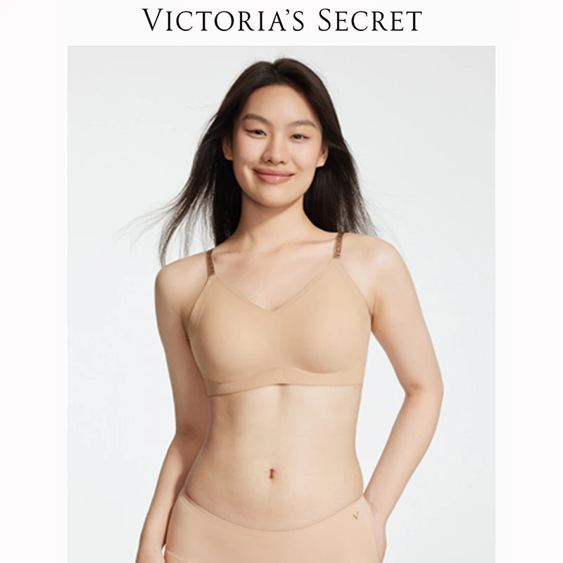 【达人专属】维多利亚的秘密反重力文胸网纱爱心无钢圈内衣女-固定