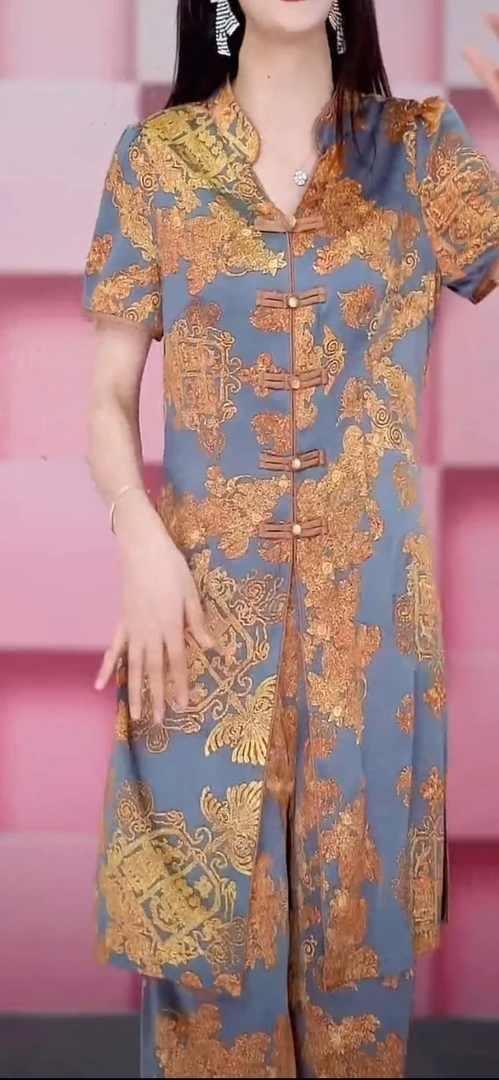 E356时尚洋气收腰显瘦夏季中长款小个子女士修身减龄连衣裙