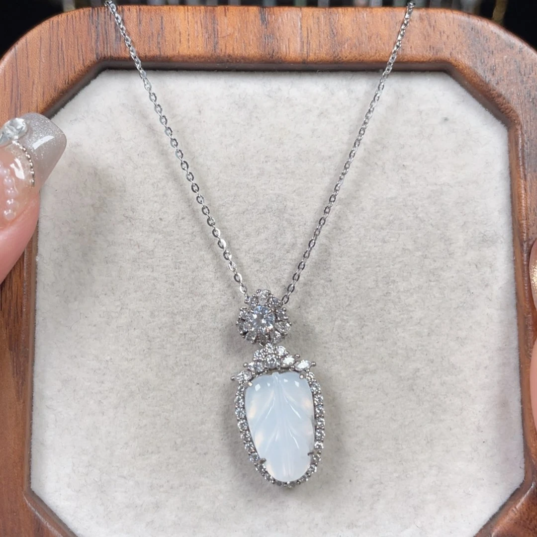 翡翠颈饰银S925镶嵌158888