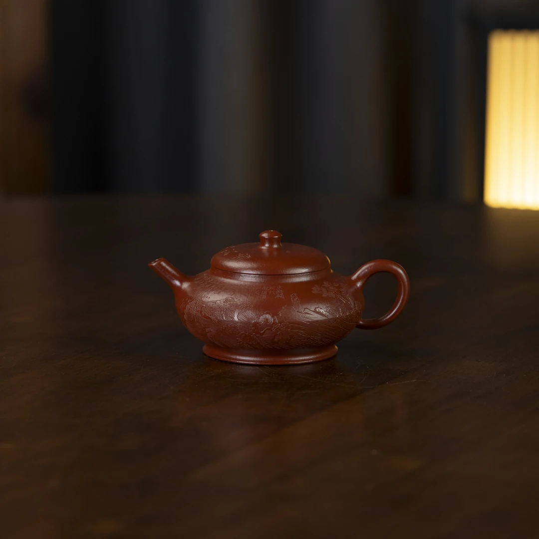 【央广非遗】合欢 孙秋秋制 全手工 大红袍 165cc家用紫砂壶