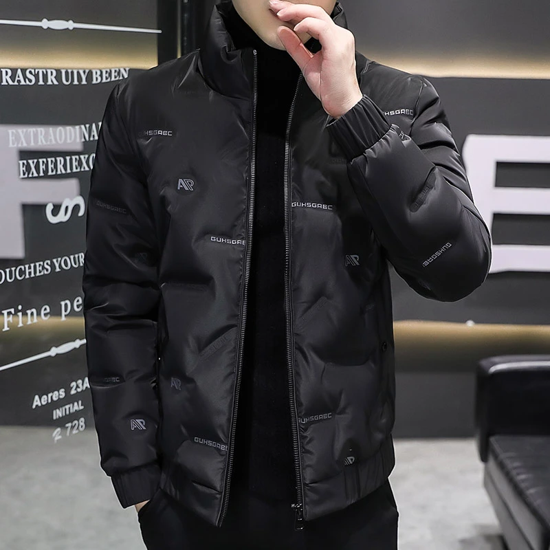 潮牌男装加厚保暖羽绒服男士2025年新款冬季韩版百搭立领休闲外套