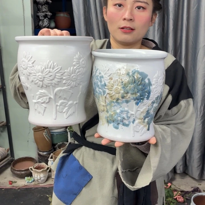 19-21 -粗陶花盆有孔-买买买