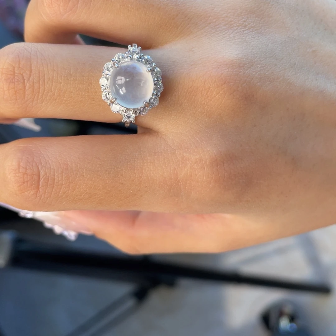 翡翠银S925镶嵌戒指