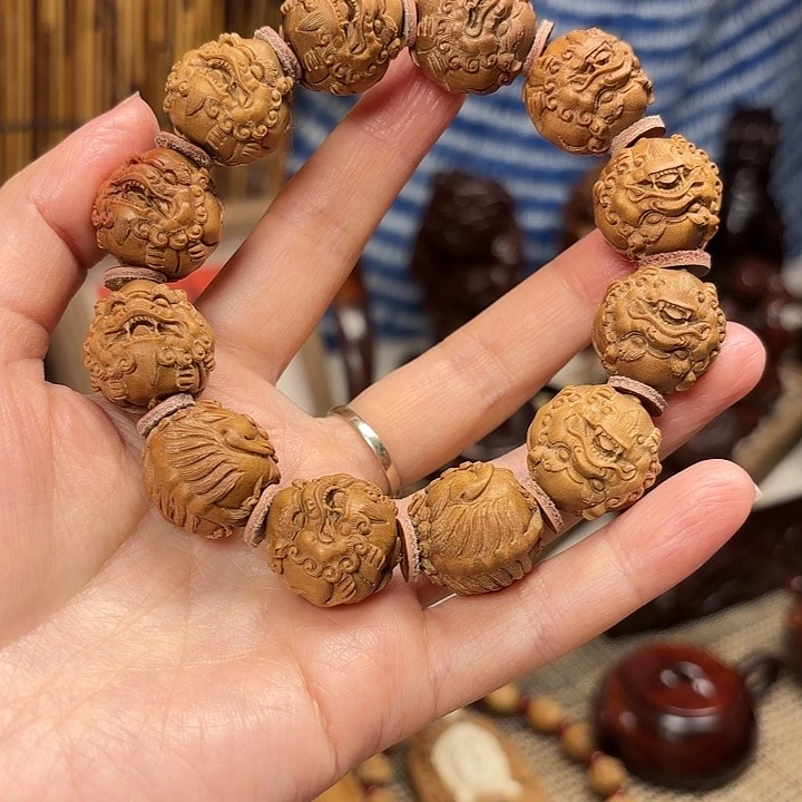 黄花梨/降香黄檀手串/手链蜘*黄