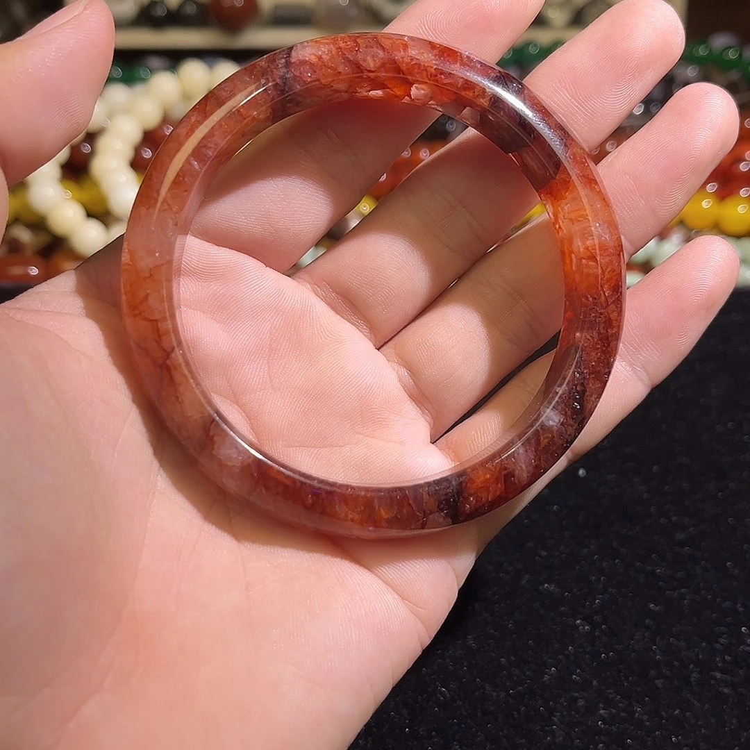 爱***猫未镶嵌珠宝半成品水晶红椒花圈口59.2mm