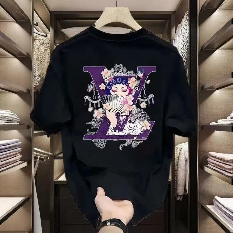 K49-2国潮牌青少年短袖T恤男女同款夏季新款宽松百搭上衣