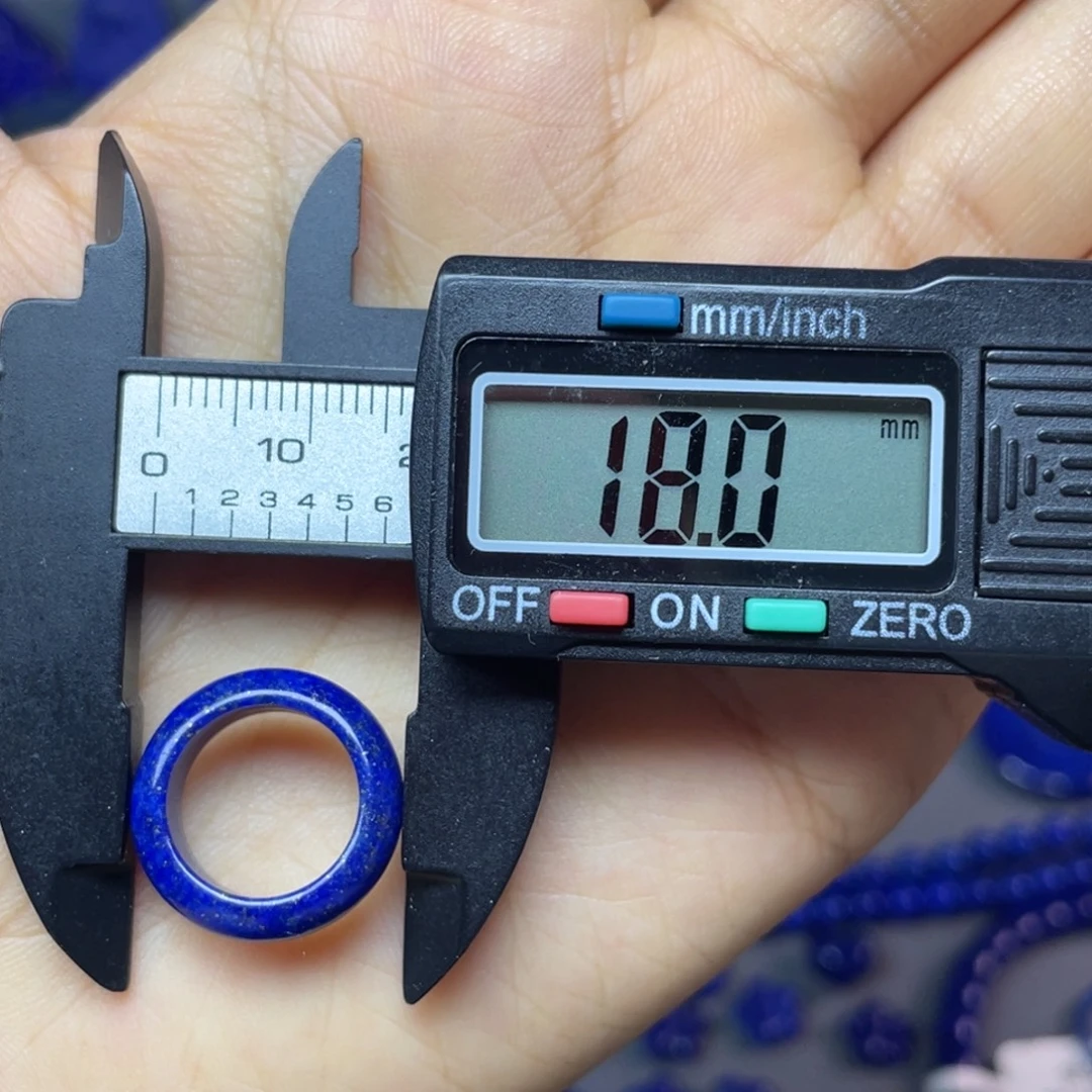 青金石未镶嵌12mm内径指环