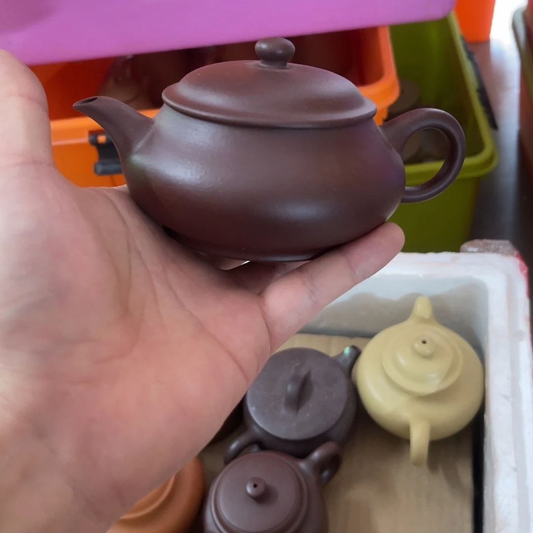 茶壶紫砂微瑕陈信梅紫泥明炉