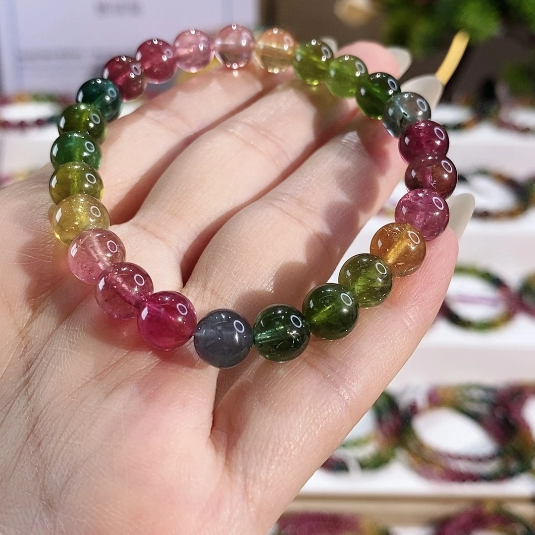 未镶嵌碧玺手串G2445素圈颜色微差