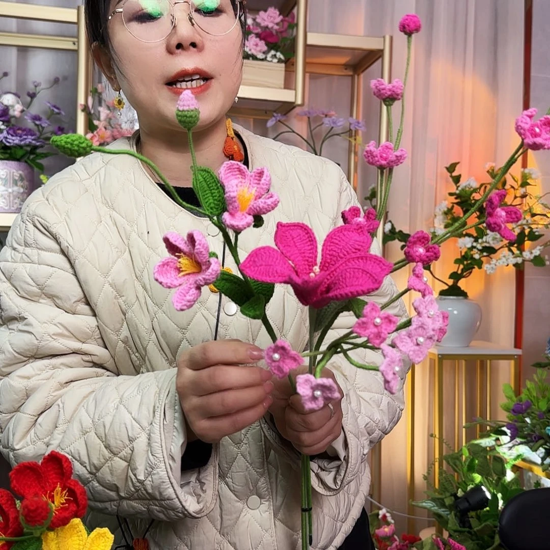 纯手工钩织钩织花束