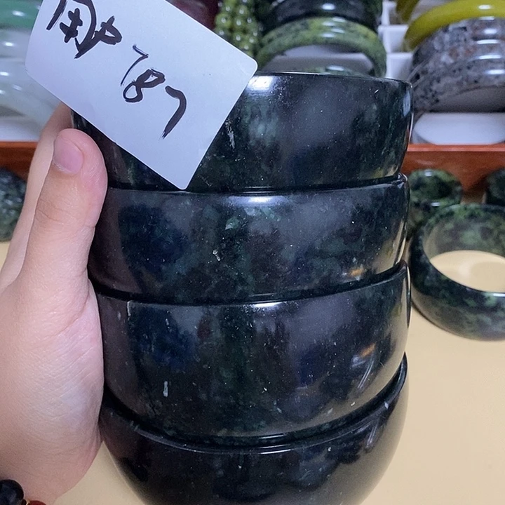 未镶嵌蛇纹石玉玉碗