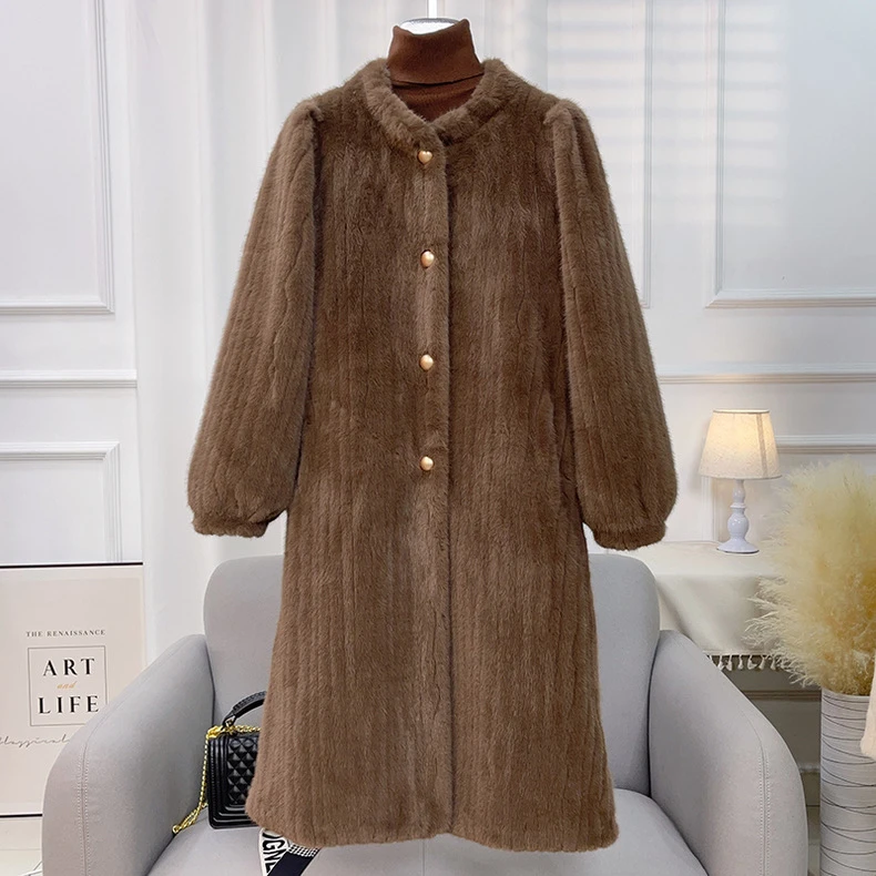 X24572中长款立领复古高级感保暖宽松毛毛外套3D