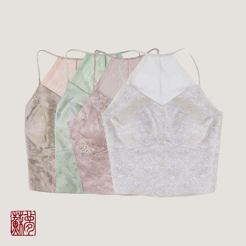 蘇夢花间细语桑蚕丝百搭优雅多色吊带背心0104503