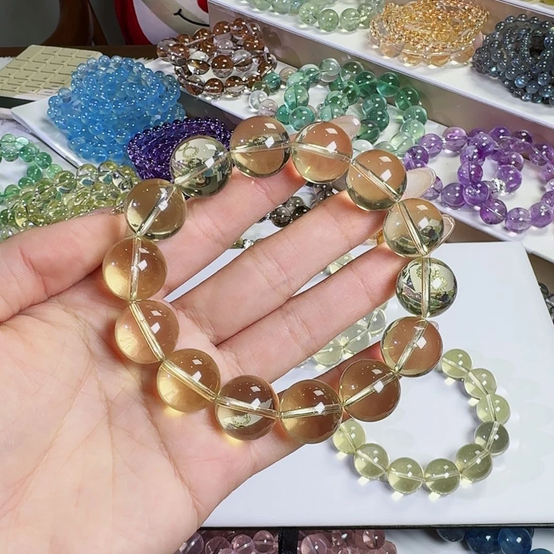 水晶手链未镶嵌a**i黄水晶16