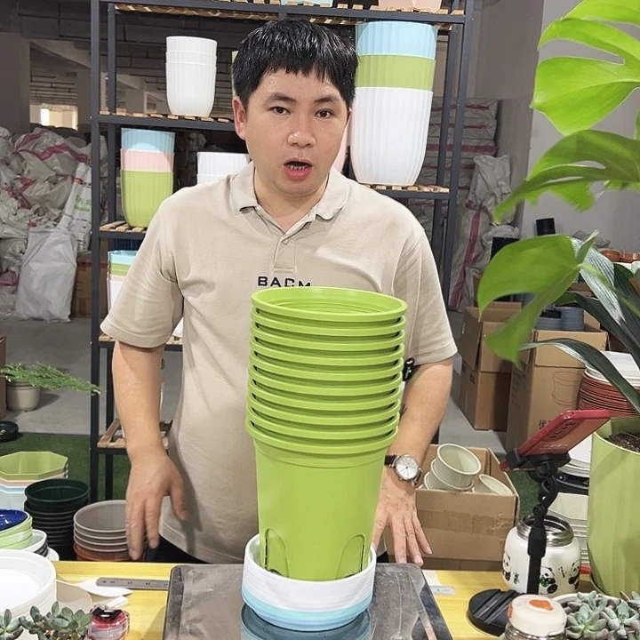 圆形控根口18高18果绿色10个带托