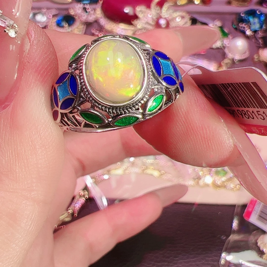 欧泊欧泊戒指银S925镶嵌