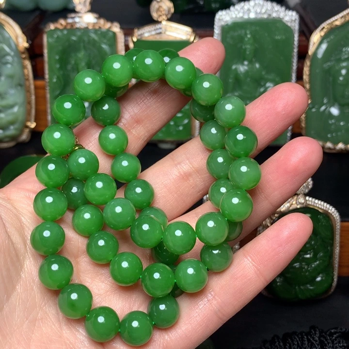 【闪购商品】项链未镶嵌和田玉（碧玉）参***树