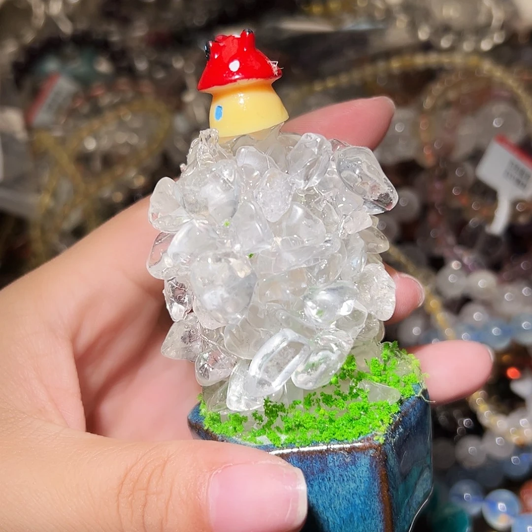 水晶手链未镶嵌喜马拉雅白水晶摆件