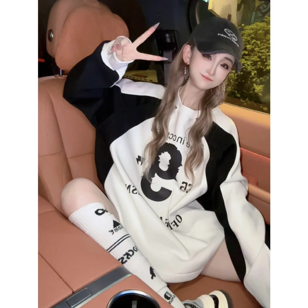 【INCC】2024早秋新款加绒卫衣ins美式字母设计感休闲上衣Y156