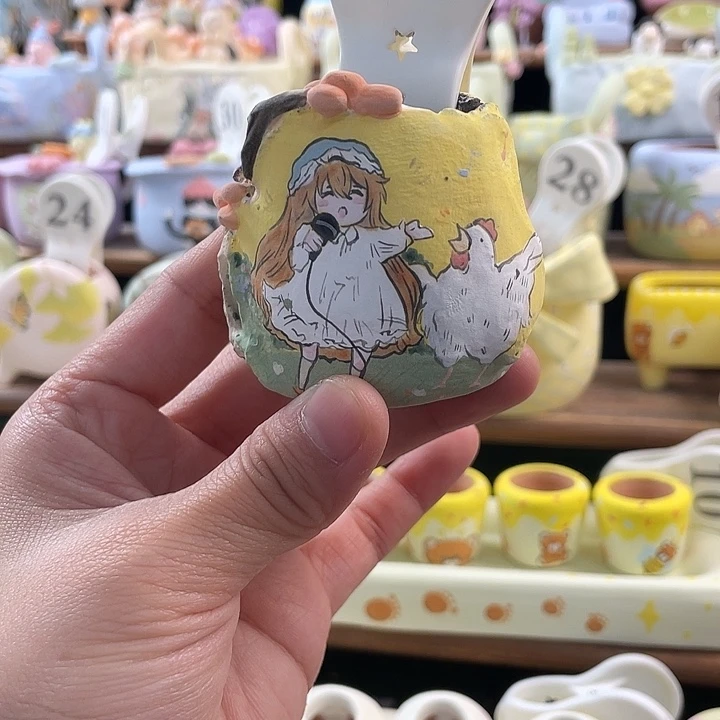 43…..手工手绘花盆