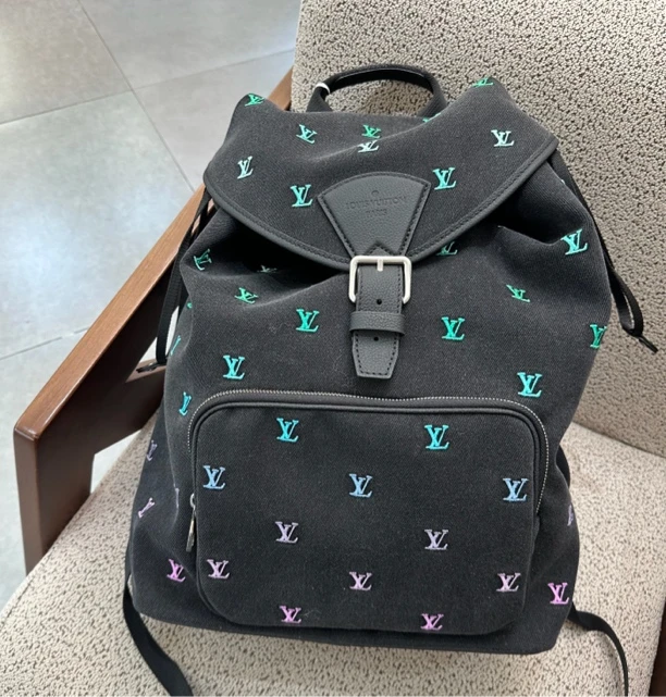 99新 LouisVuitton/路易威登 LV七彩流星牛仔双肩包