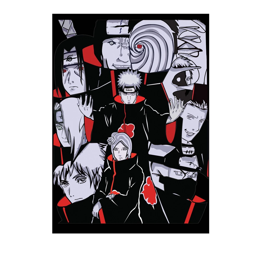 《火影忍者》晓组织合集电竞房挂画ce55