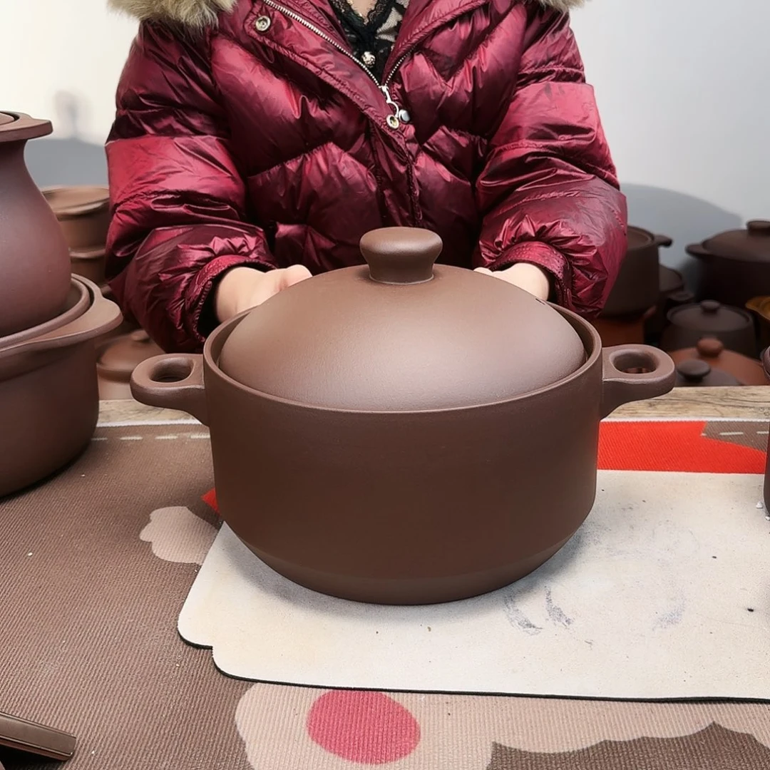紫砂砂锅4升正品无暇